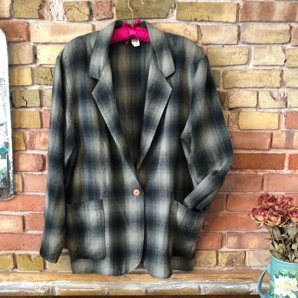 Vintage plaid jacket, men’s size large - Picture 1 of 3